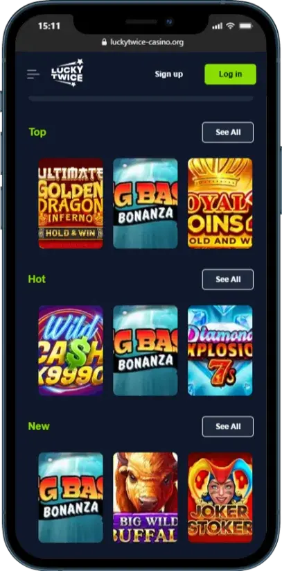 LuckyTwice App on iOS