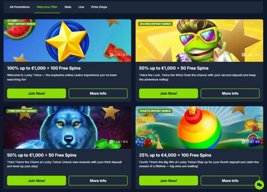 LuckyTwice Bonus for New Players