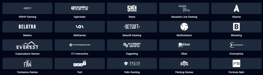 Lucky Twice Game Providers List